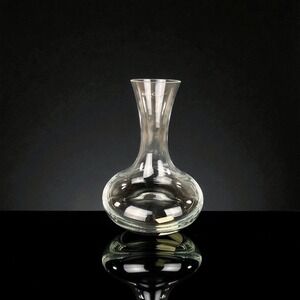 Krosno Poland Crystal‎ Glass Wine Decanter Modern Clear 9" 1990s?